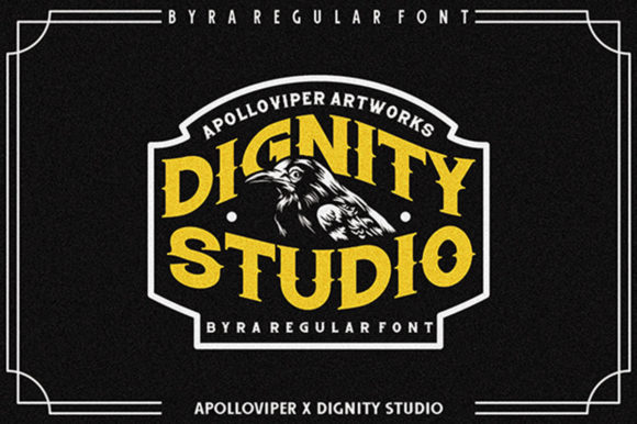 Dignity Studio: A Vintage Display Font for Marketers