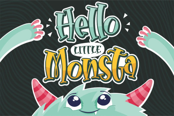Hello Little Monsta: A Playful Display Font for Makers