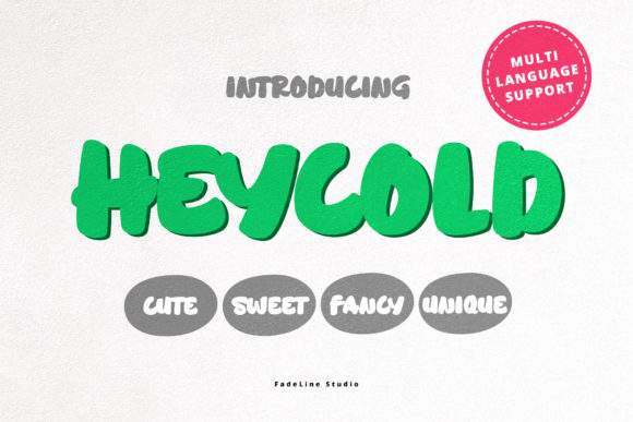 Heycold: A Bubbly Display Font for Web Design