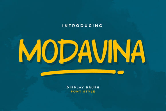 Modavina: A Brushed Display Font for Makers