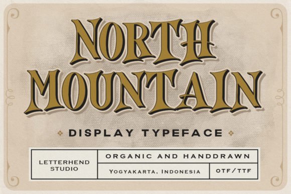 North Mountain: A Bold Vintage Display Font for Branding