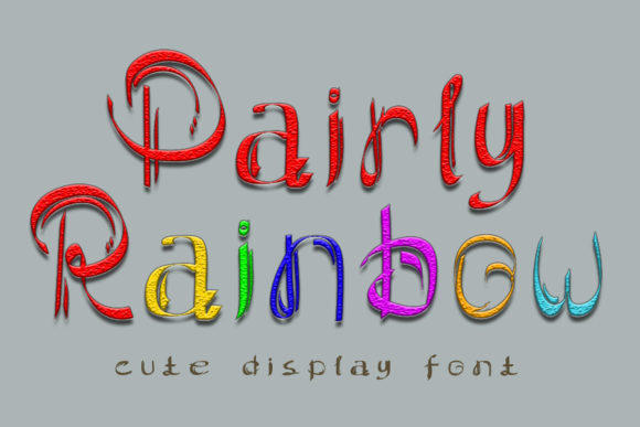 Pairly Rainbow: A Playful Display Font for Small Business
