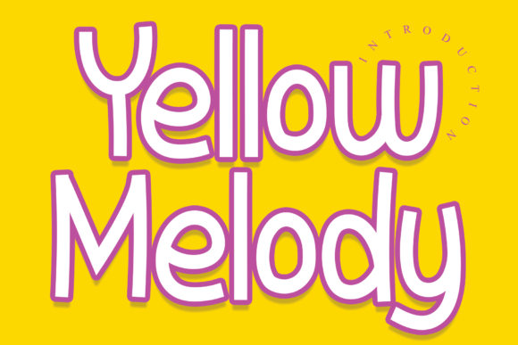 Yellow Melody: A Trendy Display Font for Small Business Branding